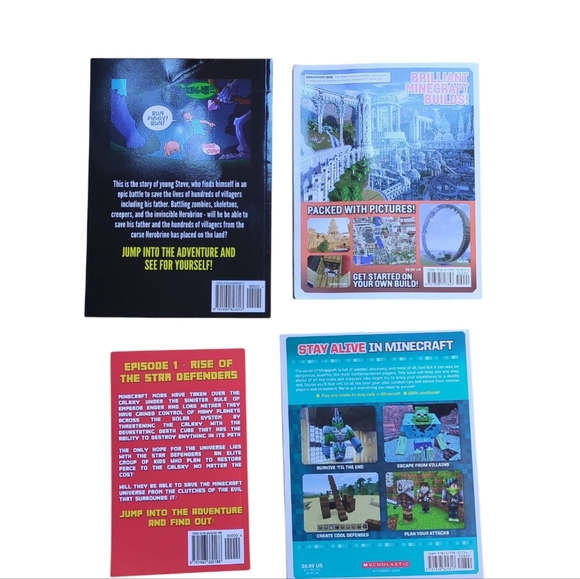 Minecraft Book Bundle: Unofficial Guide, Epic Builds, Zack Zombie, Galaxy Wars - Picture 2 of 9